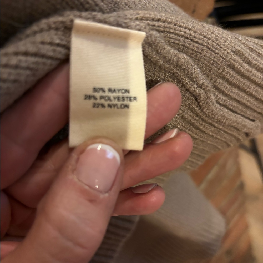 Marled Taupe Button-Up Cardigan - Picture 4 of 4